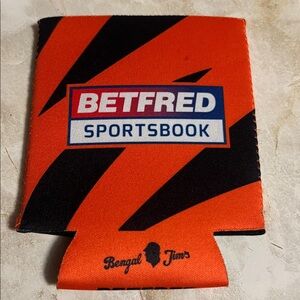 Cincinati Bengal  Can holder coozie. Betfred Sports book Bengal Jims